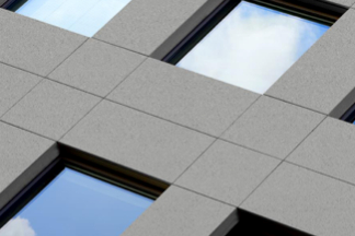 GFRC concrete-look architectural coating on aluminum — Spectrum Metal Finishing